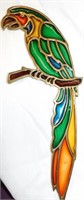 STAINED GLASS PARROT