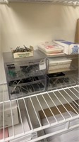 Plastic Drawer storage lot with clips and index