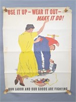 Authertic 1943 Us Govt War Poster