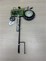New Tin Tractor Rain Gauge and Thermometer