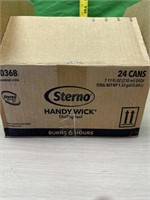 24, Sterno 6 hour wick Chafing  Fuel Cans