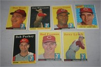 Vintage 1958 Topps Cincinnati Reds Baseball Cards