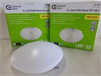 2 Low Profile 14in Round Led Lights