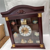 Vintage Style Curio Clock- Brown