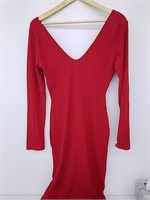 New women's knit red dress size medium