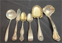 6 sterling spoons and more