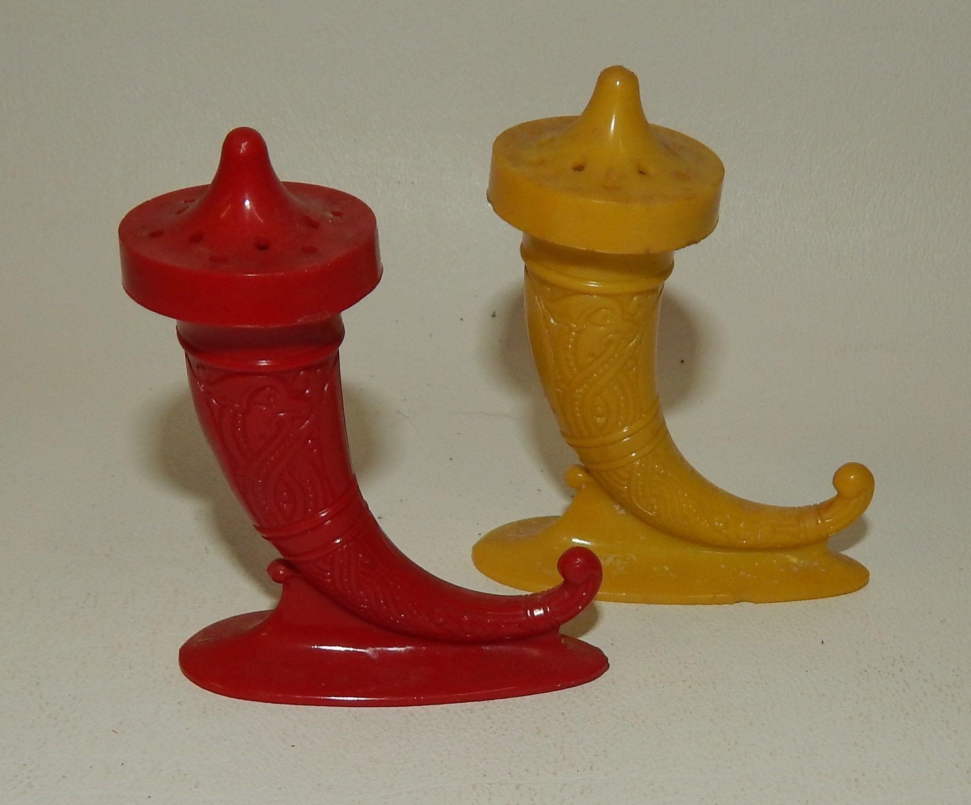Yellow & Red Viking Horns
