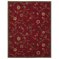 F8 Ottohome Floral Rug Red 2X5 Ft