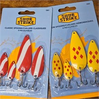 Shur Strick Classic Spoons Fishing Lures New