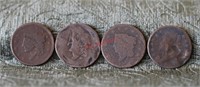 4 pcs. Early U.S. Large Cents - Different