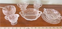 Vintage Crystal Cambridge Rose pointe dishes