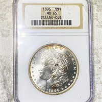 1896 Morgan Silver Dollar NGC - MS65