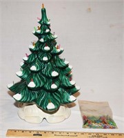 VINTAGE 16" LIGHT UP CERAMIC CHRISTMAS TREE