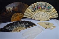 Vtg. Hand Fans From Spain,Some Need Small Repairs