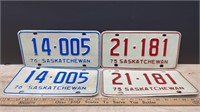 2 Matched Sets of 1975 & 1976 Saskatchewan