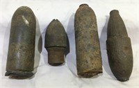 (4) Civil War Era Artillery Shells – Rifled