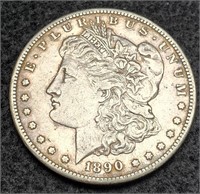1890-S Morgan Silver Dollar, XF, Better Date