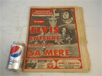 Journal de Montreal 17 aout 1977 'La mort d Elvis'