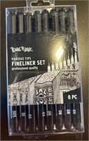 Brea Reese Fineliner Set of 8 Pens, Pack of 3