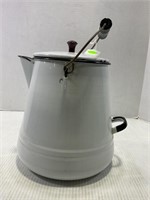 ENAMELWARE COFFEEPOT - NO LID -  WITH HANDLE 15