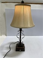 Table Lamp with Shade usb slots dimmable