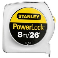 Pack Of 1  Stanley 33-428 8M/26' PowerLock Tape Ru