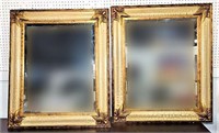 Nice Pair of Gilt Frame Beveled Mirrors