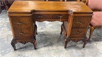 French Carved Walnut Vanity