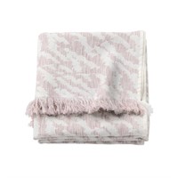 IKEA KAPASTER Couch Throw Blanket w/ Pink Fringe