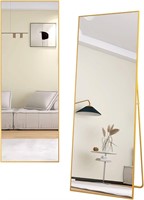 Full Length Mirror 59x16  Gold  Wall-Mount