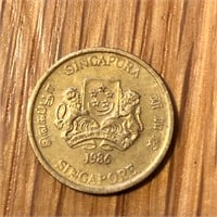1986 Singapore Five Cents Coin