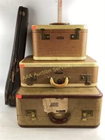 1950s Skyway hard case luggage : small suitcase &