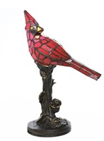 Tiffany Style 13.5" Cardinal Accent Table Lamp