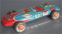 Vintage tin race car. Marked Gurel. Measures: 9.5"