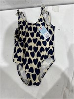 (4T)Cat & Jack Toddler Girls' Heart Print Swimsuit