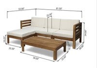 Cambridge Outdoor Wood 5-pc. Sofa Set By