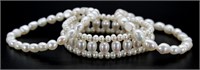 3 Cultivated & Faux Pearl Formal Bracelets