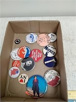 Group of souvenir buttons