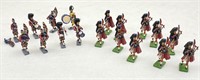 Hand Painted Metal Cast Toy Soldiers: Bagpipers