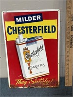 Chesterfield cigarette metal advertising sign