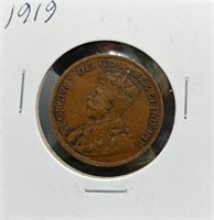 S: 1919 XF45 CANDIAN LARGE CENT