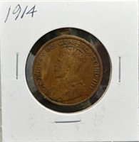 S: 1914 VF30 CANADIAN LARGE CENT