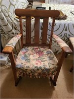Beautiful pine wood rocking chair