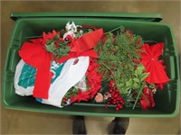 Tub w/ Lid - Christmas Greenery