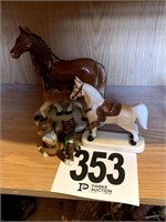 China Horse Figurines (Kitchen)