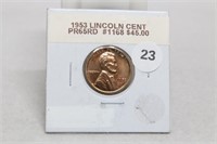 1953 PR65RD Proof Lincoln Cent