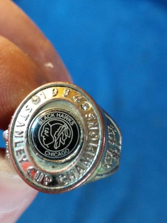 1934 Chicago Blackhawks Stanley Cup ring replica.