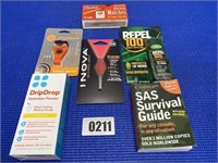 Box w/Survival Guide, Hydration Powder +