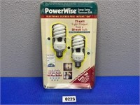 2 PowerWise Energy Saving Fluorescent Bulbs