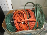 BOX FULL OF EXTENSION CORDS